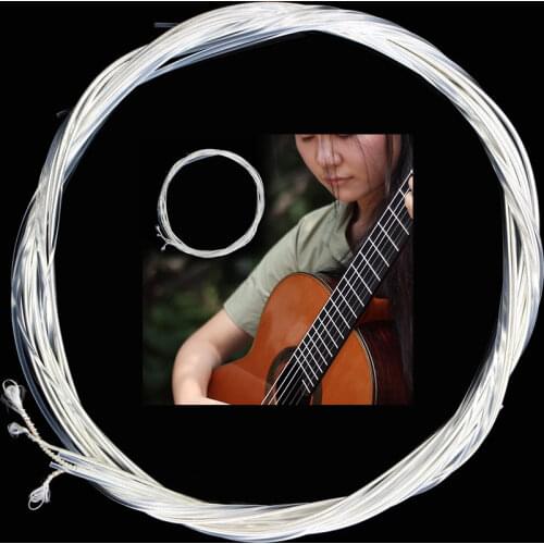 6pcs Classical Guitar Strings Set Classic Guitar Clear Nylon Strings Silver Plated Copper SUB Sale