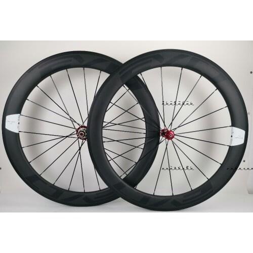 700C dimple surface carbon wheels 58mm depth 25mm width clincher/Tubular carbon wheelset handtailor brake surface