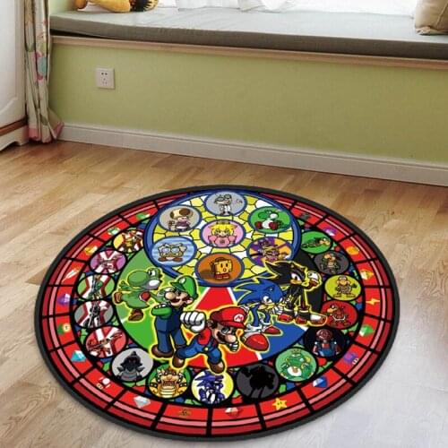 Anime Super Round Rug Doormat Floor Mat Carpet Home Hotel Living Room Floor Mats Anti Slip Cosplay