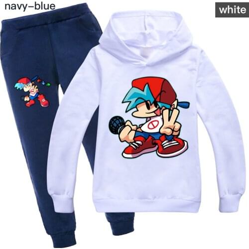 Spring Autumn Childrens Sets Kids Hoodies + Pants Two Piece Hood Boys GirlsSweatshirts Suits Tracksuit Friday Night Funkin