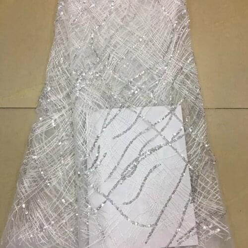 DI YA SI African Lace Fabric 2018 Embroidered Nigerian Laces Fabric Bridal High Quality French Tulle Lace Fabric For Women