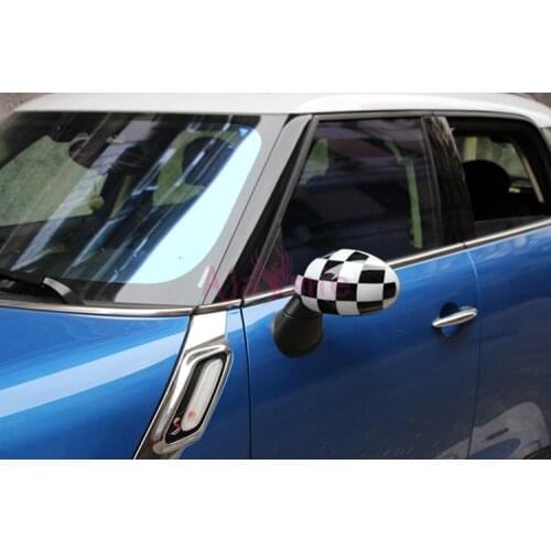 For BMW Mini Cooper Countryman Side Mirror Cover Rear View Overlay Panel Protector Chrome Car Styling Accessories