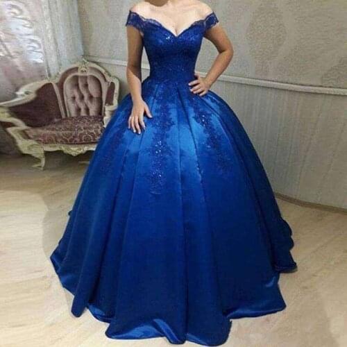Elegant V Neck Ball Gown Prom Dresses Corset Lace Up Back Sleeveless Pageant Party Gowns Evening Dress Long Robe De Bal Longue