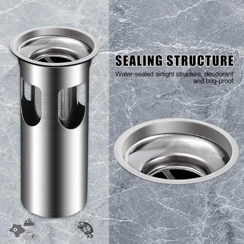 Floor Drain Kitchen Bathroom Water Drain Filter Floor Strainer Inner Core Trap Siphon Sink Anti Odor Prevention Deodorant