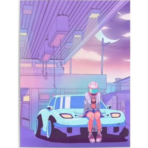 Canvas Wall Artwork Prints Moonlight Poster Home Decoration Painting Maiden Modern For Bedroom Comics Modular Pictures No Frame