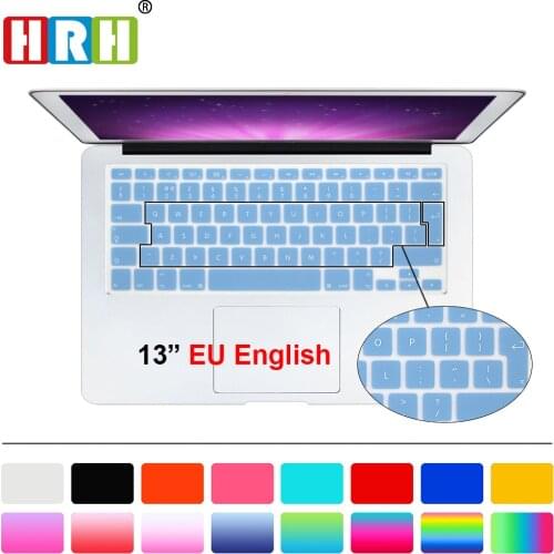 HRH Silicone UK EU English Keyboard Cover Skin Protector Film For Macbook Air Pro 13 15 17