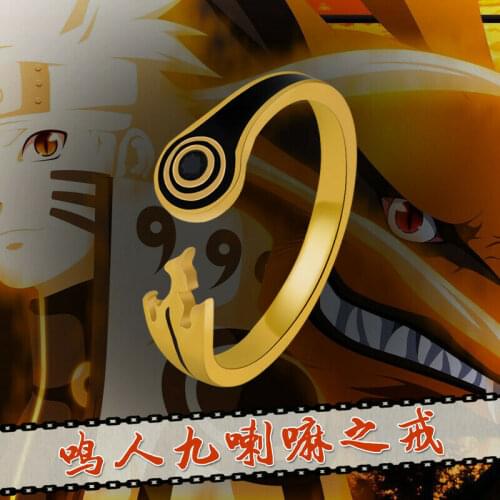 Anime Uzumaki Rikudo Sennin Kyuubi Kurama Ring Fashion 925 Sterling Silver Rings Cosplay Props Jewelry Daily Cos Gift New
