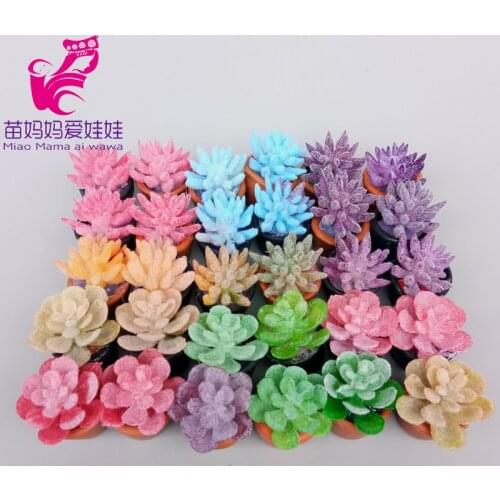 1/12 1/6 BJD doll house accessories decoration Mini garden flower succulent plants for barbie doll blythe doll