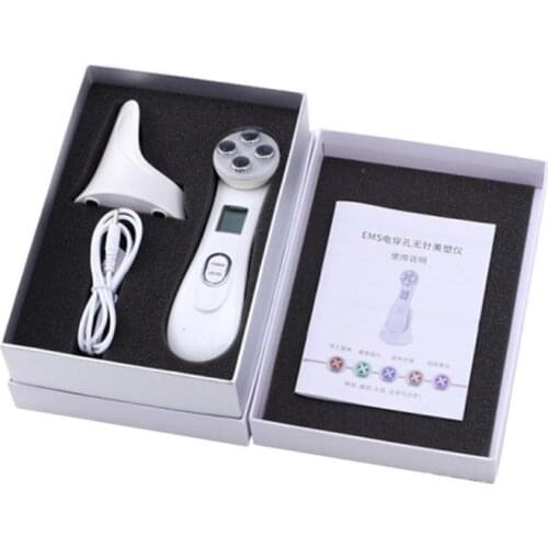 Multifunction EMS Electroporation RF Radio Frequency LED Photon Face Lift Tighten Removal Skin Care Face Massager