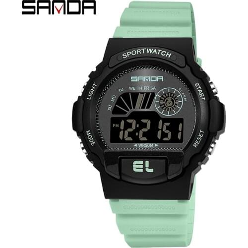 SANDA Fashion Sport Women Watches Multifunction Waterproof LED Display Digital Watch Outdoor Wristwatch Relogio Masculino 6004