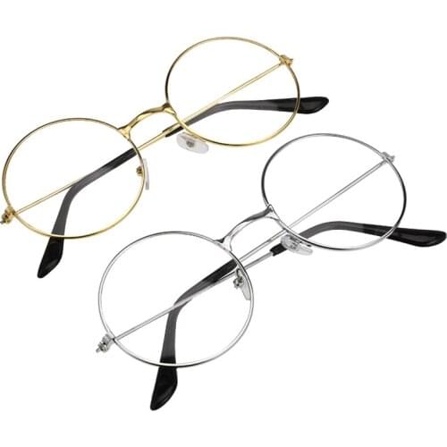 Fashion Vintage Retro Metal Frame Clear Lens Original Clear Lens Glasses Gold Silver Eye Styles 2 Glasses New