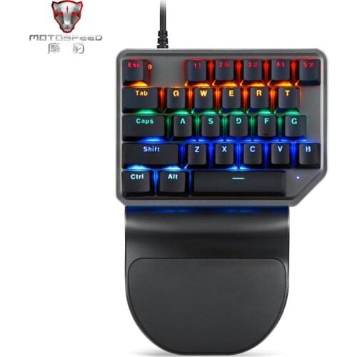 Motospeed K27 Mechanical Gaming Keyboard 27 key USB Wired Keyboard LED Backlit With Mouse 3500/4000dpi Tablet Desktop Computer