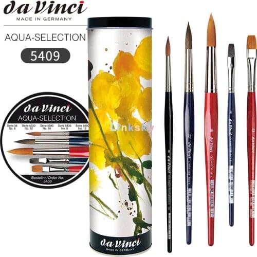 Da Vinci AQUA series 5409, Comprehensive Watercolor Brush Set, Practical Content, Suitable for Gift Giving or Collection