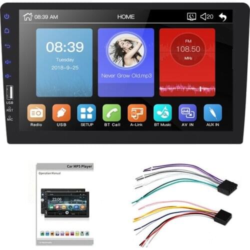 Novel-9Inch 1Din Car MP5 Player Press Sn FM Radio Bluetooth USB AUX Mirror Link
