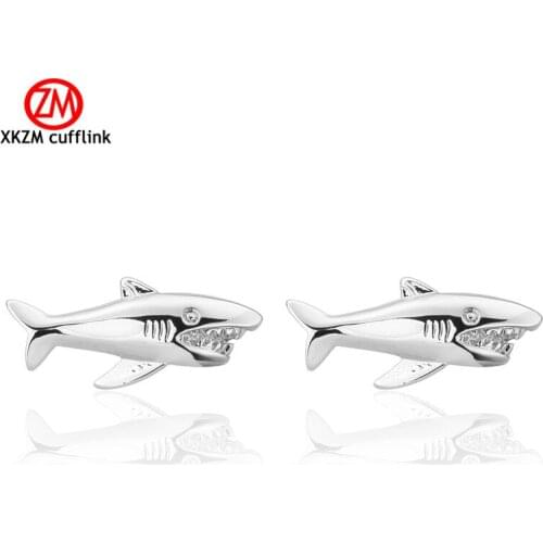 Newest silvery fish Cufflinks High Quality for Mens Shirt Wedding Party Cuff Links The Bake Lacquer Cuff Button Accessories