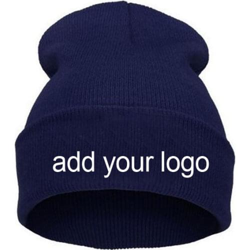 Factory wholesale!free shipping cost!custom hat with logo beanies custom product with own logo embroidery logo hat