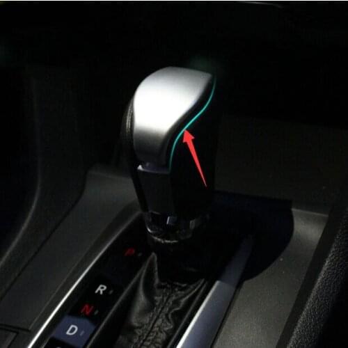 FIT FOR Honda CIVIC 2016-17 AT AUTOMATIC GEAR SHIFT KNOB COVER CHROME TRIM INTERIOR CENTER CONSOLE INNER BEZEL GARNISH MOLDING