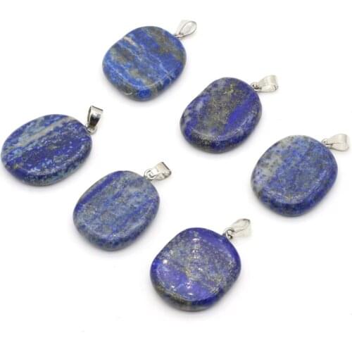 Natural Irregular Stone Pendants Polished Lapis Lazuli Stone Necklace Accessories for Jewelry Making Bracelet Crystal Charms