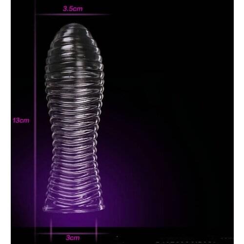 Crystal delay condom dot Penis sleeve lasting enlargement sex products spike Clitoris delay erection aid extend sex toys for men