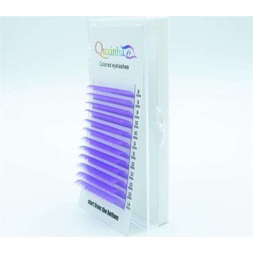 QUXINHAO Lashes Natural Long Color Eyelash Extension0.07/0.10 8-14 mm Mixed Length C D Curl Soft Colored Lahses