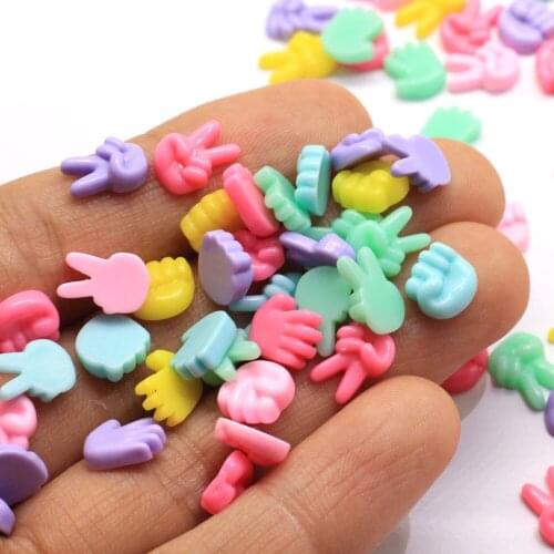 Resin Flatback Cabochons Kawaii Rock Paper Scissors Charms Funny Rock Paper Scissors Craft Best Christmas Gift