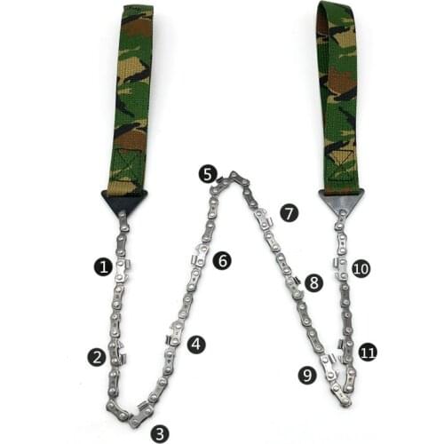 Manual Hand Steel Rope Chain Saw Practical Portable Emergency Survival Gear Steel Wire Kits Travel Tool Outdoor Pocket Chain Saw