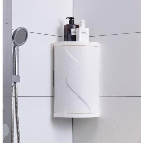 Bathroom Cabinet 360 Degree Rotating Triangle Shelf Kitchen Toilet Shelf Corner Shelf Bathroom Storage Rack meuble salle de bain