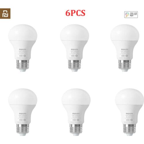 Youpin Philips smart White LED E27 Bulb Light Bulb WiFi Remote Group Control 3000k-5700k 6.5W 450lm 220-240V Work For Mihome APP
