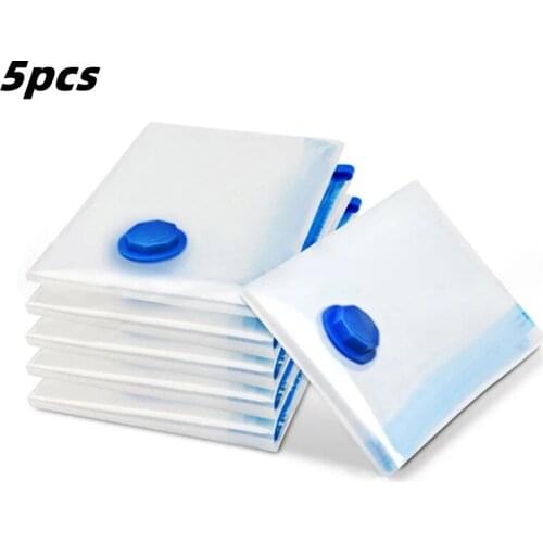 Vacuum Compression Storage BagsFoldable Clothes,Home And Storage Hand-Pump Double-Zip Seal Save Space for Cloth Bedding Travel