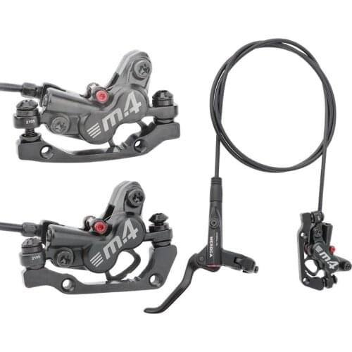 Bicycle Brake mtb 4 PISTON brakes hydraulic set Front Rear 800/1400mm Mountain bike Kit Bicycle Oil Pressure Disc Brake Set