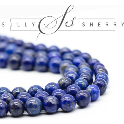 High Quality Natural Stone Blue Lapis Lazuli Stone Beads 15" Strand 4 6 8 10 12mm For Jewelry Making Bracelet Factory Price