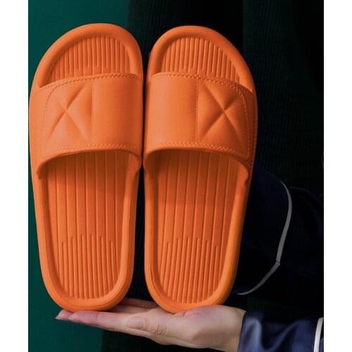 Women Thick Platform Slippers 2021 summer Beach new indoor home sandals Slides EVA solid color bathroom bath slippers women