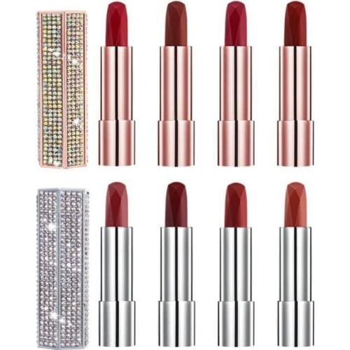 20Pcs/Lot Feeling Of Bright Gem Velvet Moistens Lipstick Waterproof Durable Matte Moisturizing Lip Gloss Makeup Tools HA2425