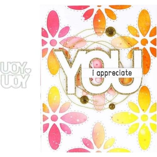 2021 YOU Letters Words Metal Cutting Dies Stencil Craft Die Cut Making Mould Decoration Template for Scrapbooking Design Model