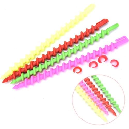 26PCS Plastic Rotating Screw Styling Hair Rollers Curler Magic Spiral Perm Rod Bars Salon Hairdressing Tools Baber