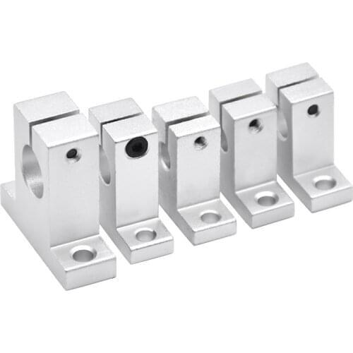 6pcs SK25 25mm linear rail rod shaft support SH25A Linear shaft Support bearing XYZ Table for CNC router 3D printer