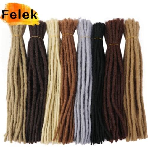 Afro Dreadlocks Crochet Hair Extensions Handmade Crochet Braids Ombre Brown Synthetic Crochet Braiding Hair For Black Women 10""