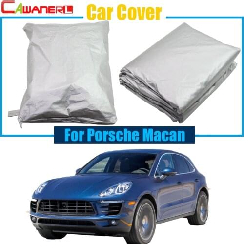 Cawanerl Car Cover Sun Snow Rain Resistant Cover Sun Shade Anti UV Car-Cover For Porsche Macan