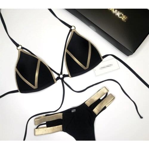 New Brazilian Bikinis 2021 Push Up Women Swimwear Paded Bikini Set Solid Bronzing Swimsuit Strapless Sexy Beachwear Bathing Suit