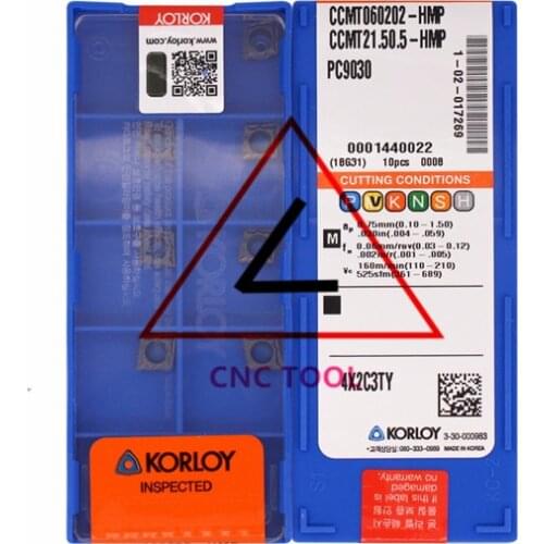 CCMT060202-HMP PC9030 10pcs Original Korea KORLOY Cutting Tool