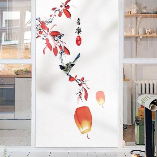 Decorative glass stickers transparent and opaque bathroom shading windows frosted film toilet anti-light and anti-peep