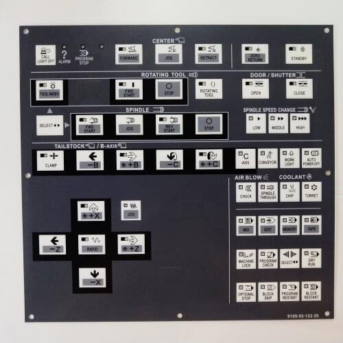For Hitachi CNC Lathe Machining Center Operation Panel/Button Film/Paper 9100-92-122-20