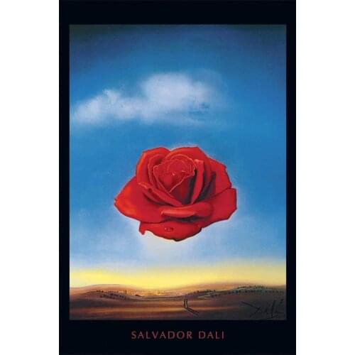 Home Decor The Meditative Rose by Salvador Dali-Silk Art Poster Wall Sticker Decoration Gift