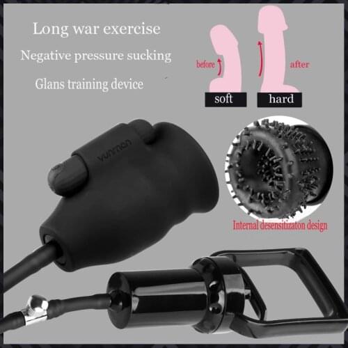Electric Pump-aspiration Penis pump Ghost Exerciser Glans Trainer Masturbator Exercise Delay Lasting Enhance sex Toy For Men