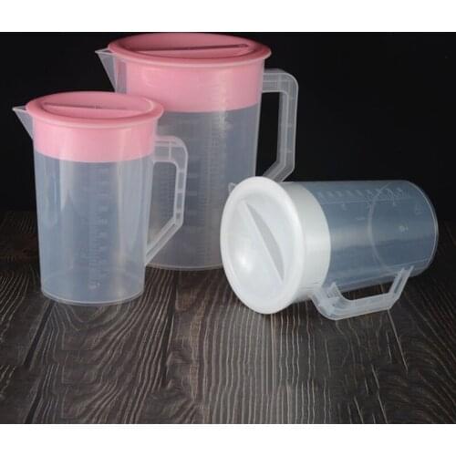 Large capacit 50ml graduated plastic measuring cup with lid with plastic cold kettle juice jug kawaii water bottle
