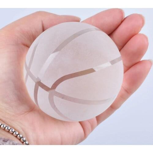 Crystalball Paperweight Glass Football Basketball Earth Galaxy Miniatures Feng Shui Crafts For Gifts Home Decor