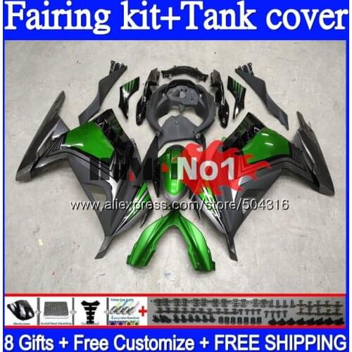 Injection For KAWASAKI ZX-3R EX ZX 300R 2013 2014 2015 2016 2017 95MC.73 ZX300R EX300 R ZX3R 13 14 15 16 17 New green Fairing