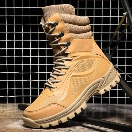 Classic Brand Men Army Military Boots Breathable High Top Mens Tactical Boots Autumn Hard-Wearing Men Military Tactical Footwear