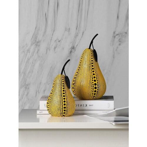 Nordic creative crafts apple pear decoration, modern and simple home office decoration decoration soft resin decoration