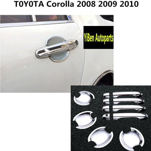 Car Cover Trim ABS Chrome Handle Armrest Door Bowl Stick Lamp Frame Panel For Toyota Altis Corolla 2008 2009 2010 2011 2012 2013